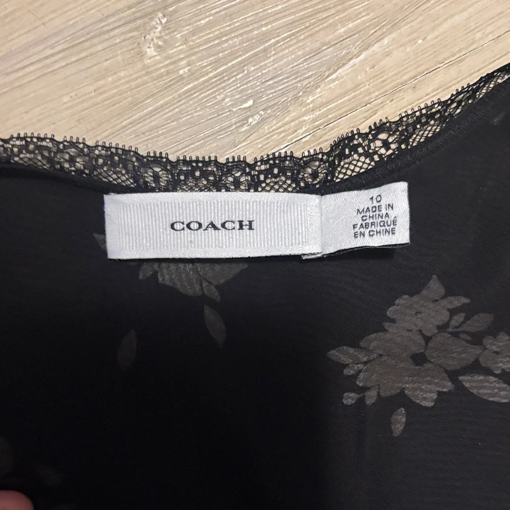 Coach Black Maxi Dress with White Floral Print - Picture 4 of 6